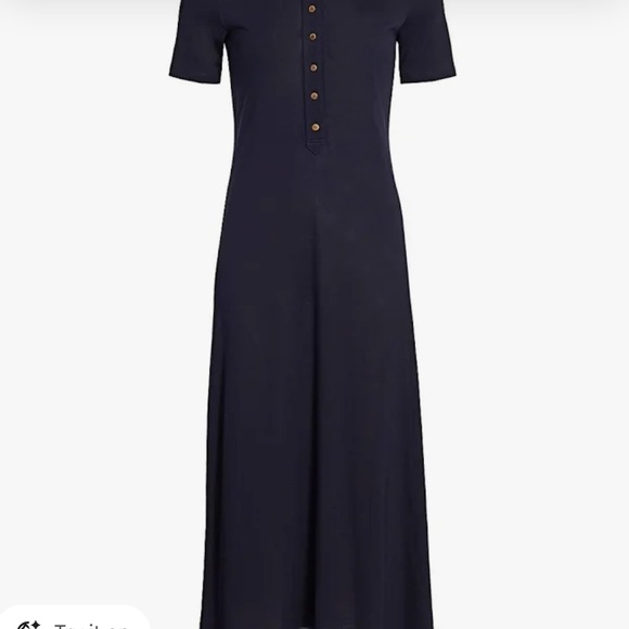 Rag & Bone Navy Rower polo Midi Dress size large - Picture 13 of 14